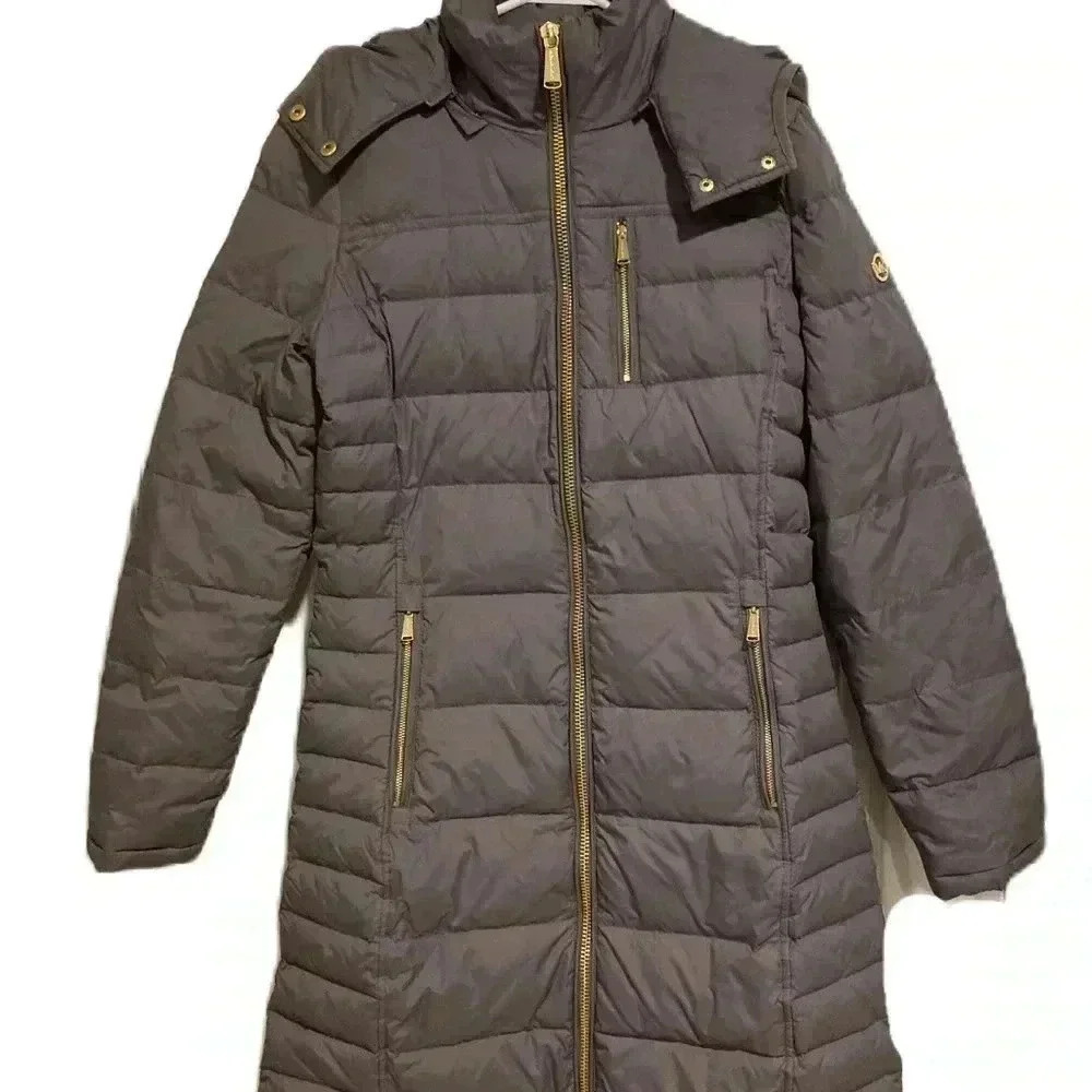 Michael Kors Down Feather Coat Grey Sz. XS
